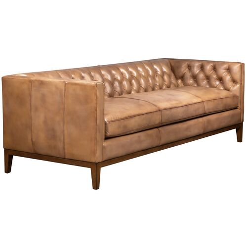 Hampton Tufted Leather Sofa 2 Hampton Tufted Leather Sofa