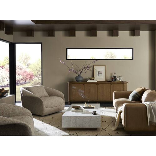 Leona Rectangular Coffee Table, White Carrara Marble 3 Leona Rectangular Coffee Table, White Carrara Marble