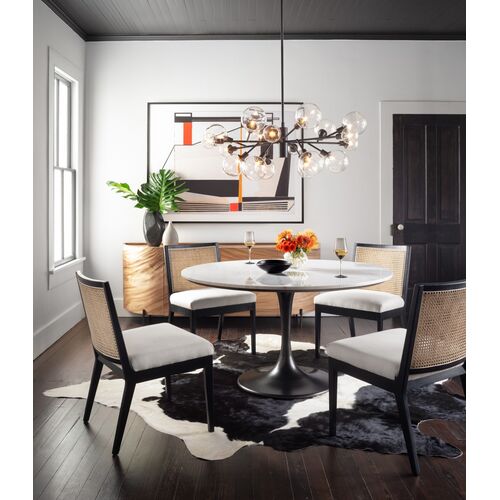 Ray 55" Dining Table, White Marble 7 Ray 55" Dining Table, White Marble