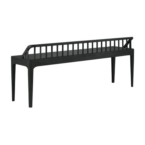Spindle Bench, Oak 3 Spindle Bench, Oak
