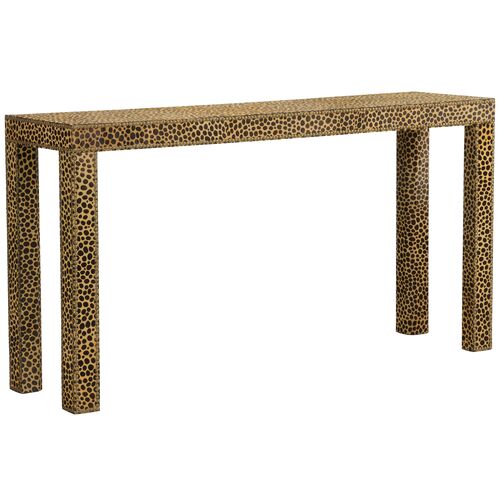 Leopard Hide Console Table, Brown/Black 1 Leopard Hide Console Table, Brown/Black