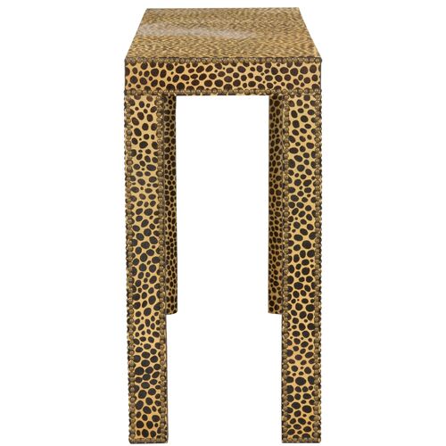 Leopard Hide Console Table, Brown/Black 2 Leopard Hide Console Table, Brown/Black
