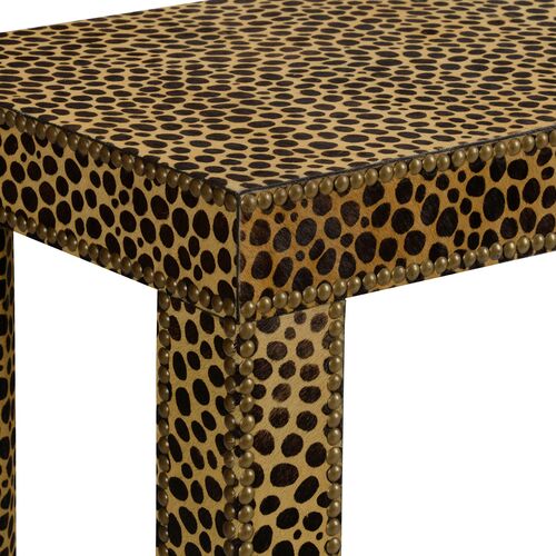 Leopard Hide Console Table, Brown/Black 5 Leopard Hide Console Table, Brown/Black