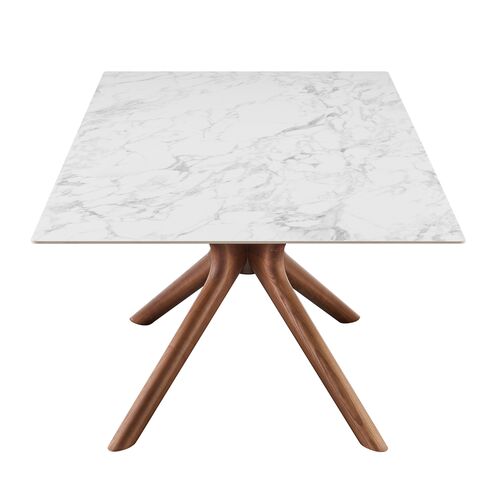 Cerelia 79" Rectangular Dining Table, White Ceramic 3 Cerelia 79" Rectangular Dining Table, White Ceramic
