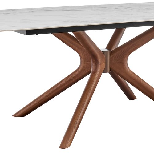 Cerelia 79" Rectangular Dining Table, White Ceramic 5 Cerelia 79" Rectangular Dining Table, White Ceramic