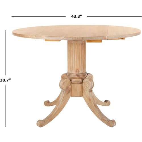 Jacquelyn Drop-Leaf Dining Table, Rustic Natural 10 Jacquelyn Drop-Leaf Dining Table, Rustic Natural