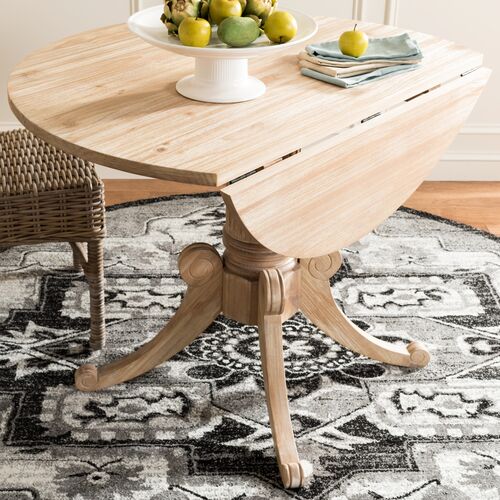 Jacquelyn Drop-Leaf Dining Table, Rustic Natural 4 Jacquelyn Drop-Leaf Dining Table, Rustic Natural