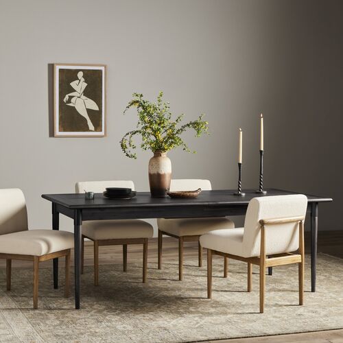 Siena Extension Dining Table, Black Mango 2 Siena Extension Dining Table, Black Mango