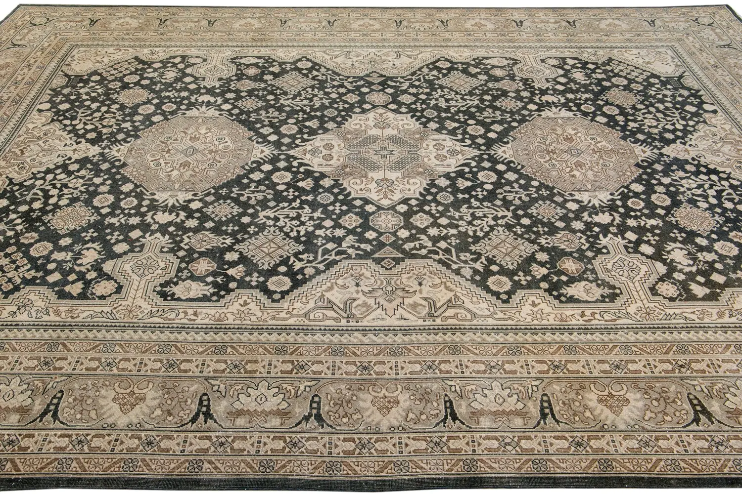 Antique Persian Tabriz Rug 4 Antique Persian Tabriz Rug