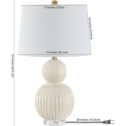 Zed Ceramic Table Lamp, Ivory 4 Zed Ceramic Table Lamp, Ivory
