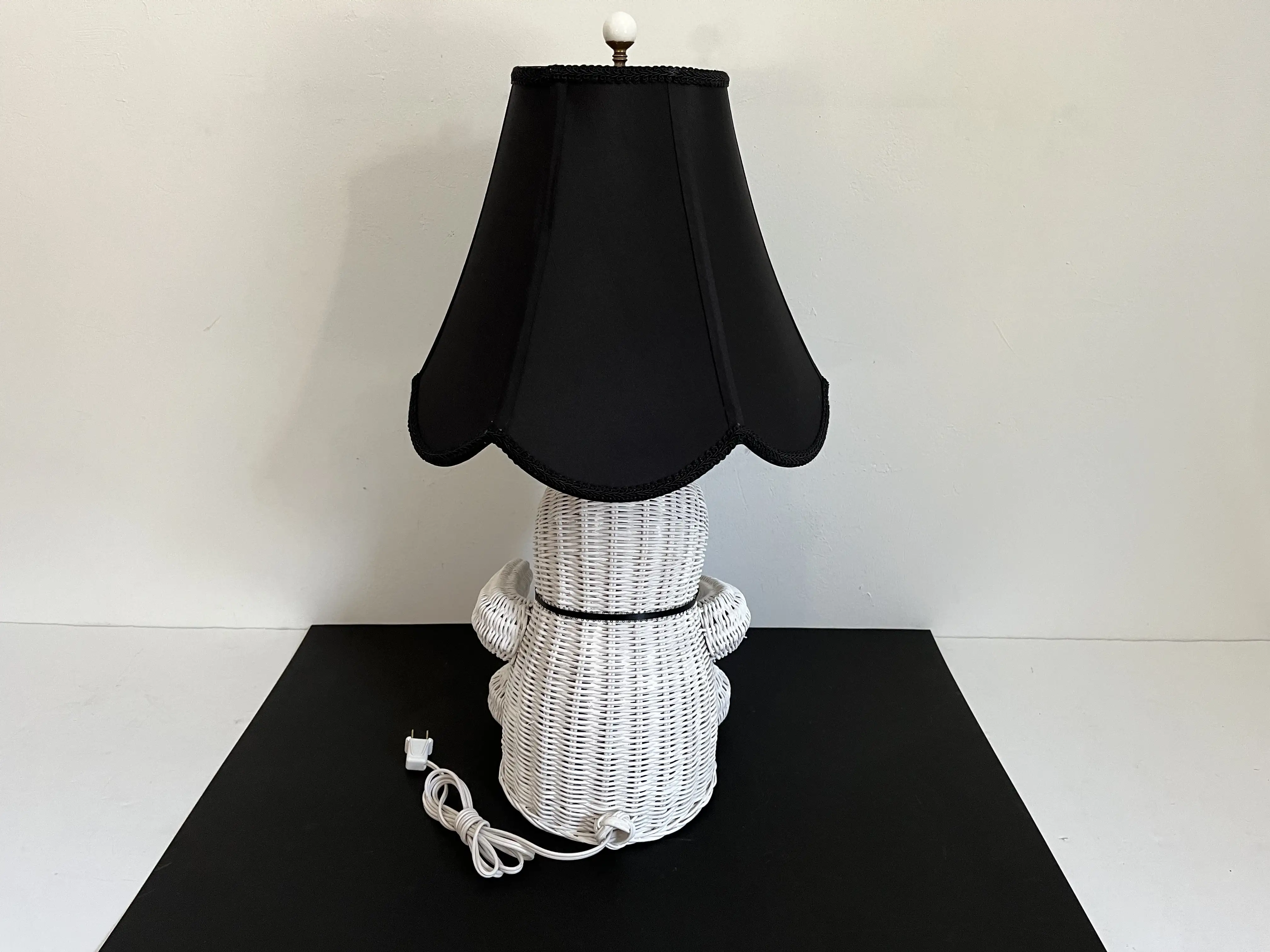 Wicker Teddy Bear Lamp & Shade 3 Wicker Teddy Bear Lamp & Shade