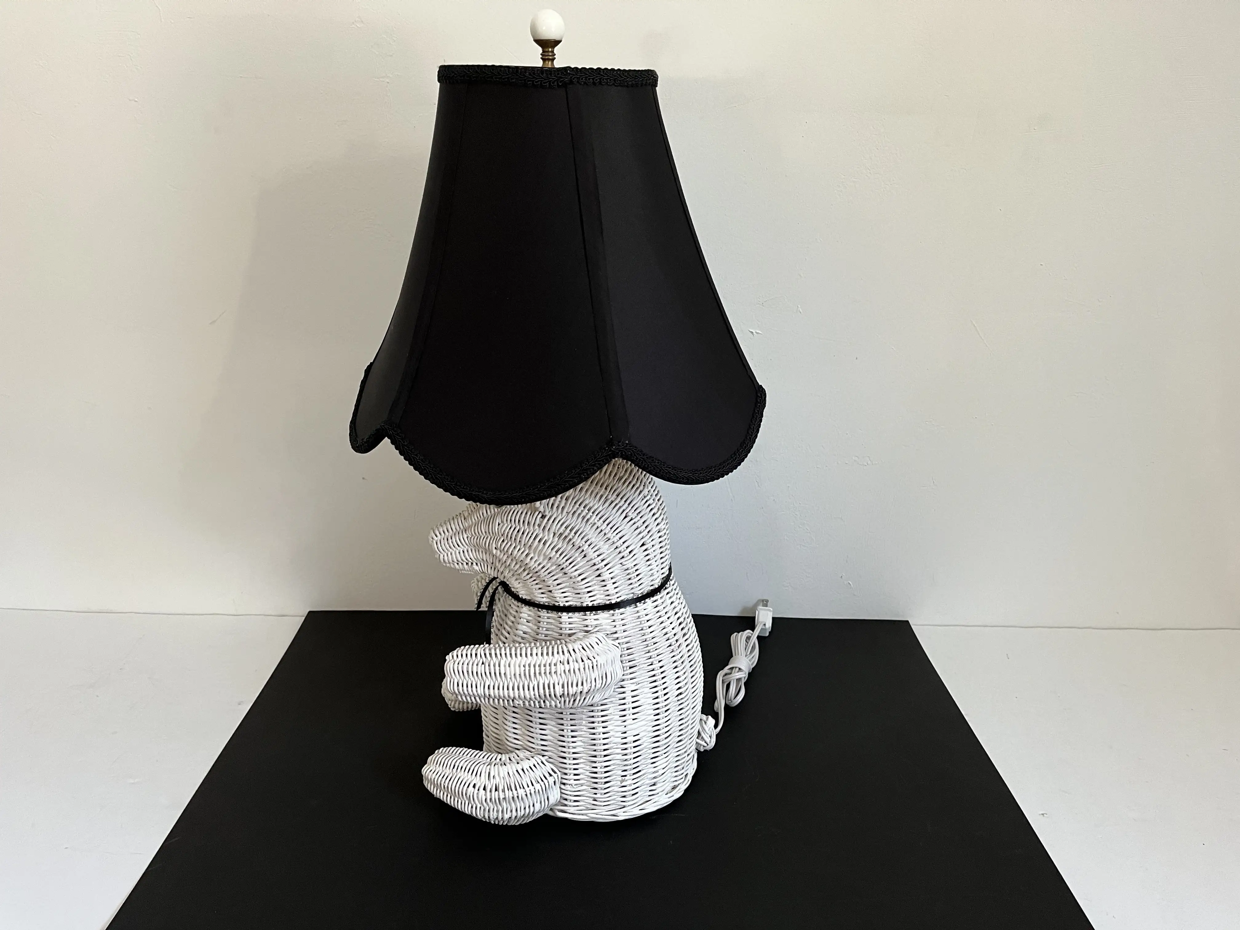 Wicker Teddy Bear Lamp & Shade 4 Wicker Teddy Bear Lamp & Shade