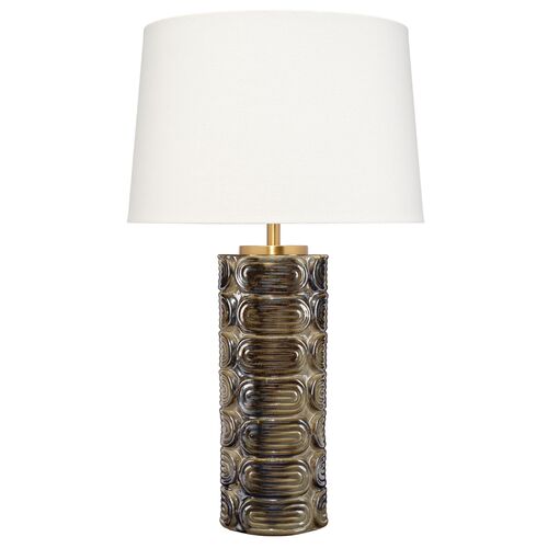 Wright Ceramic Table Lamp, Espresso