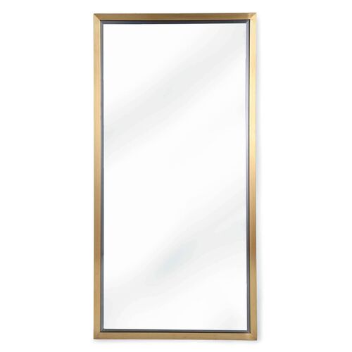 Rectangle Wall Mirror, Brass 1 Rectangle Wall Mirror, Brass