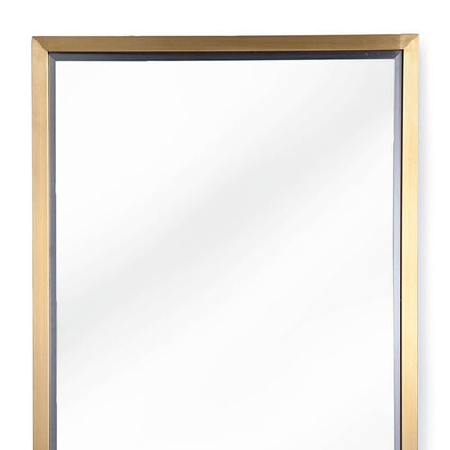 Rectangle Wall Mirror, Brass 2 Rectangle Wall Mirror, Brass