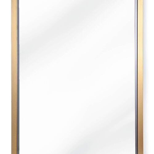 Rectangle Wall Mirror, Brass 4 Rectangle Wall Mirror, Brass
