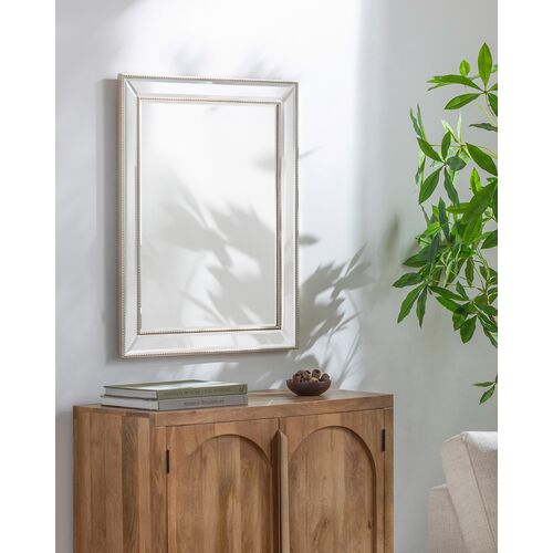 Coraline Rectangular Wall Mirror, Beige 2 Coraline Rectangular Wall Mirror, Beige