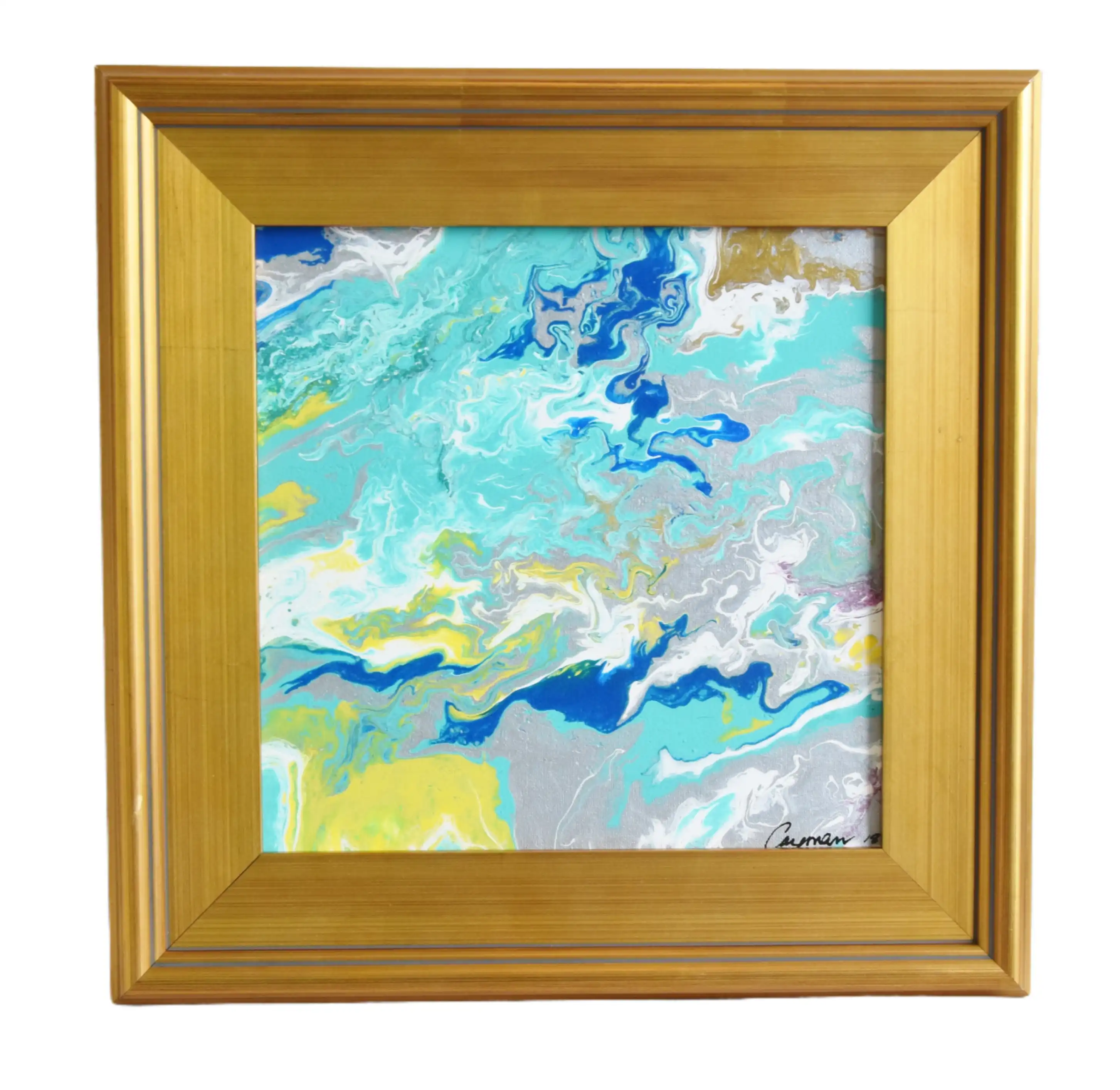Modern Abstract Marbleized Art Painting 5 Modern Abstract Marbleized Art Painting