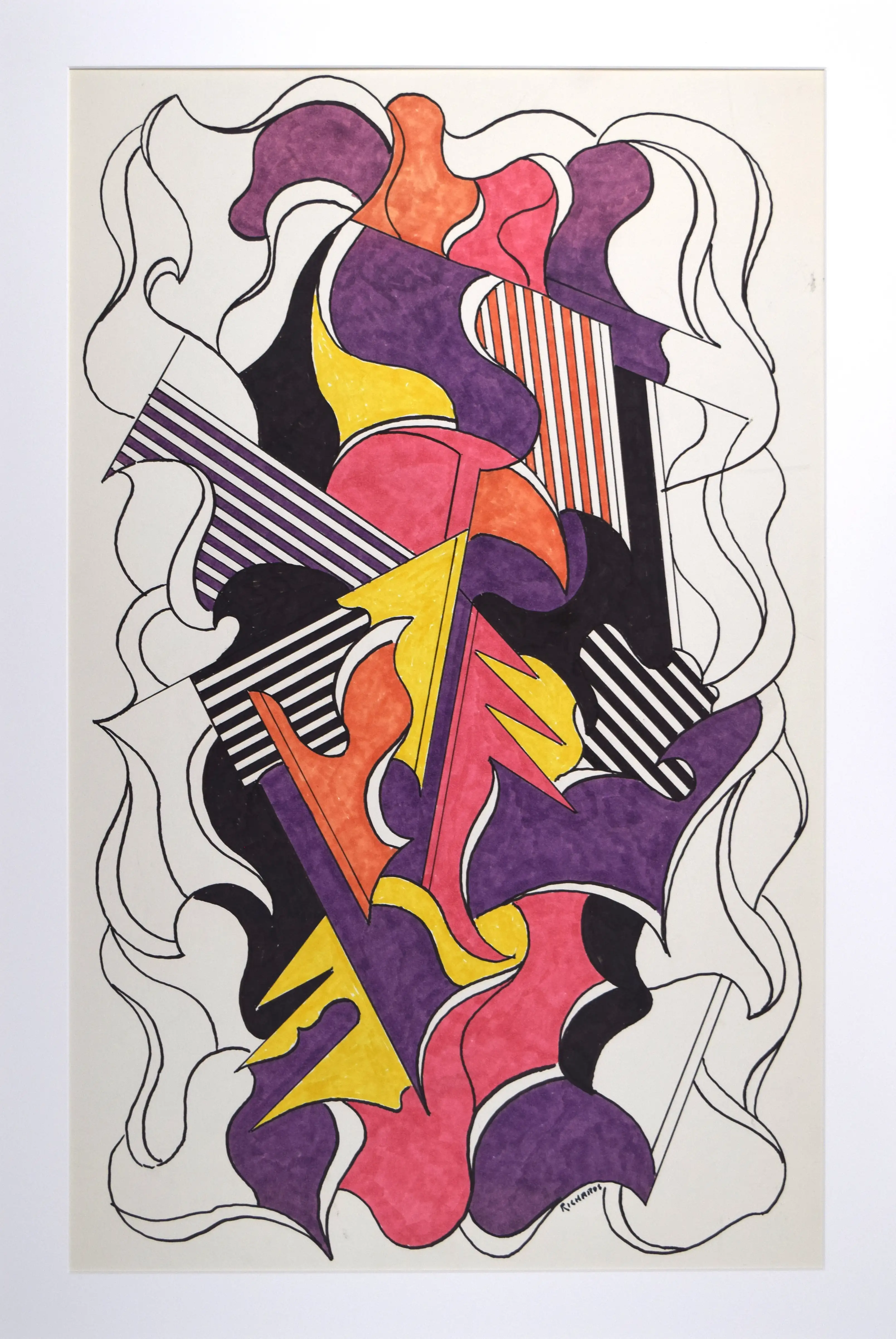 Vintage Abstract Expressionist Pen & Ink 2 Vintage Abstract Expressionist Pen & Ink