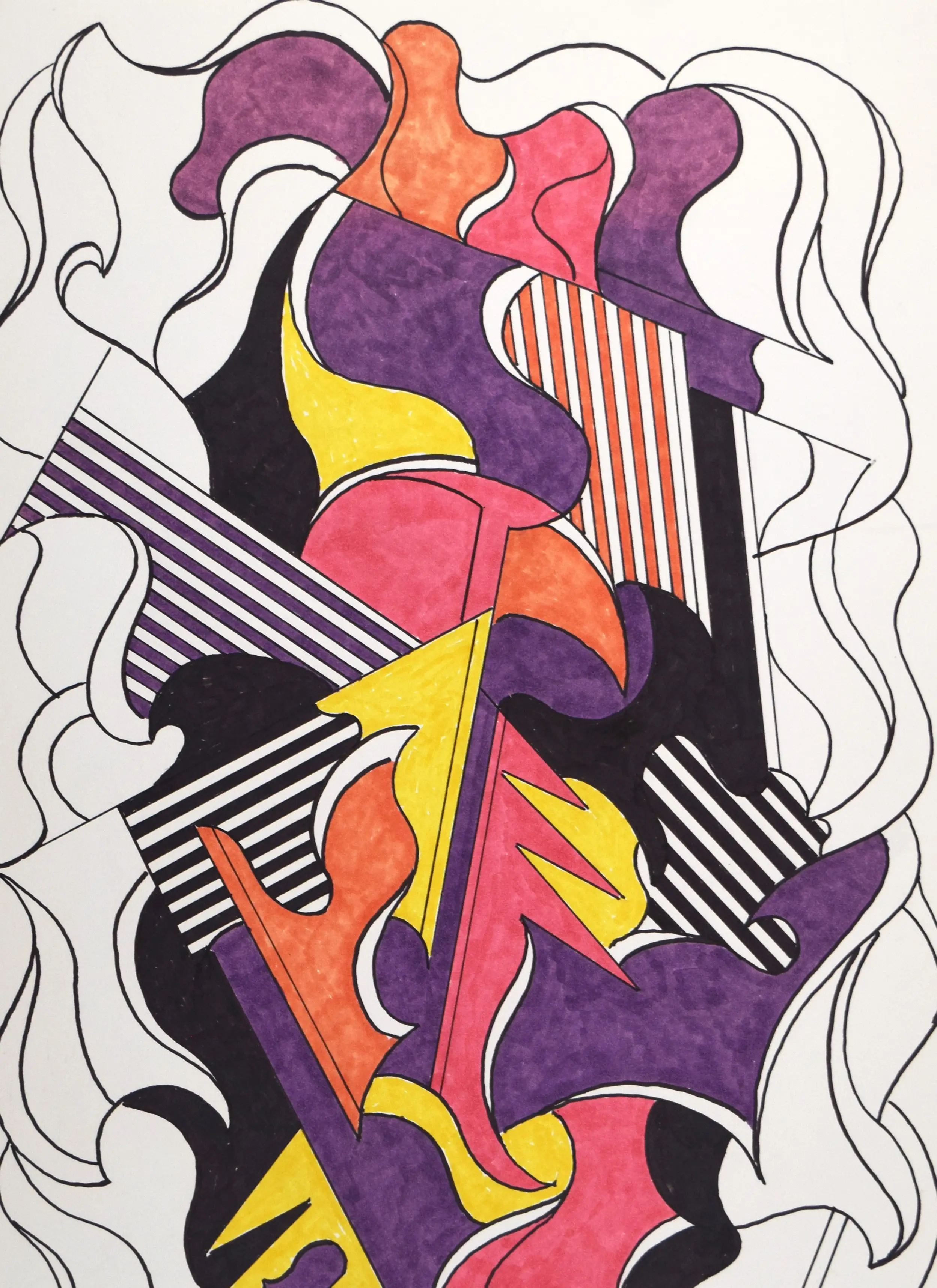 Vintage Abstract Expressionist Pen & Ink 4 Vintage Abstract Expressionist Pen & Ink