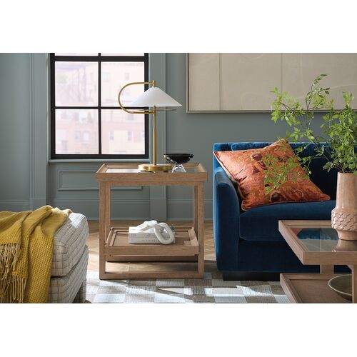 Sonnet Cane Rectangular End Table, Wren 2 Sonnet Cane Rectangular End Table, Wren