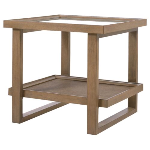 Sonnet Cane Rectangular End Table, Wren 3 Sonnet Cane Rectangular End Table, Wren