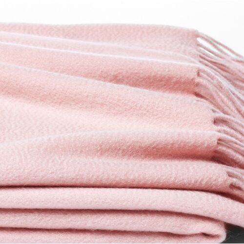Solid Cashmere Throw, Pink Blush 3 Solid Cashmere Throw, Pink Blush