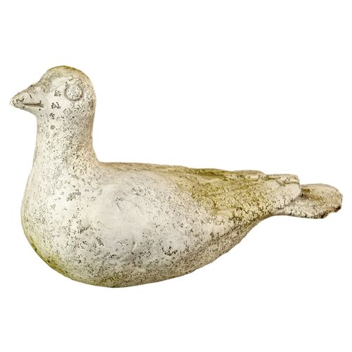 12" Nesting Bird, White Moss 1 12" Nesting Bird, White Moss