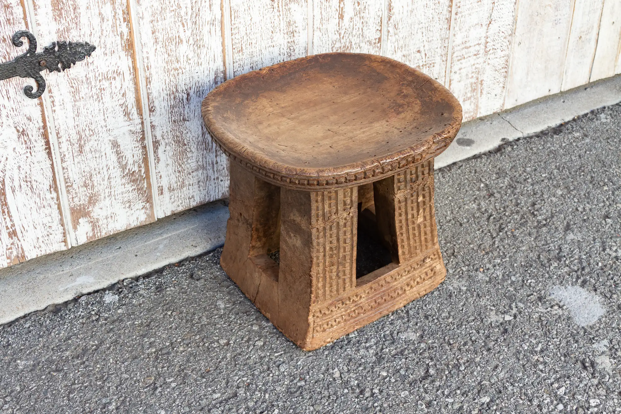 Antique Carved Primitive African Stool 3 Antique Carved Primitive African Stool