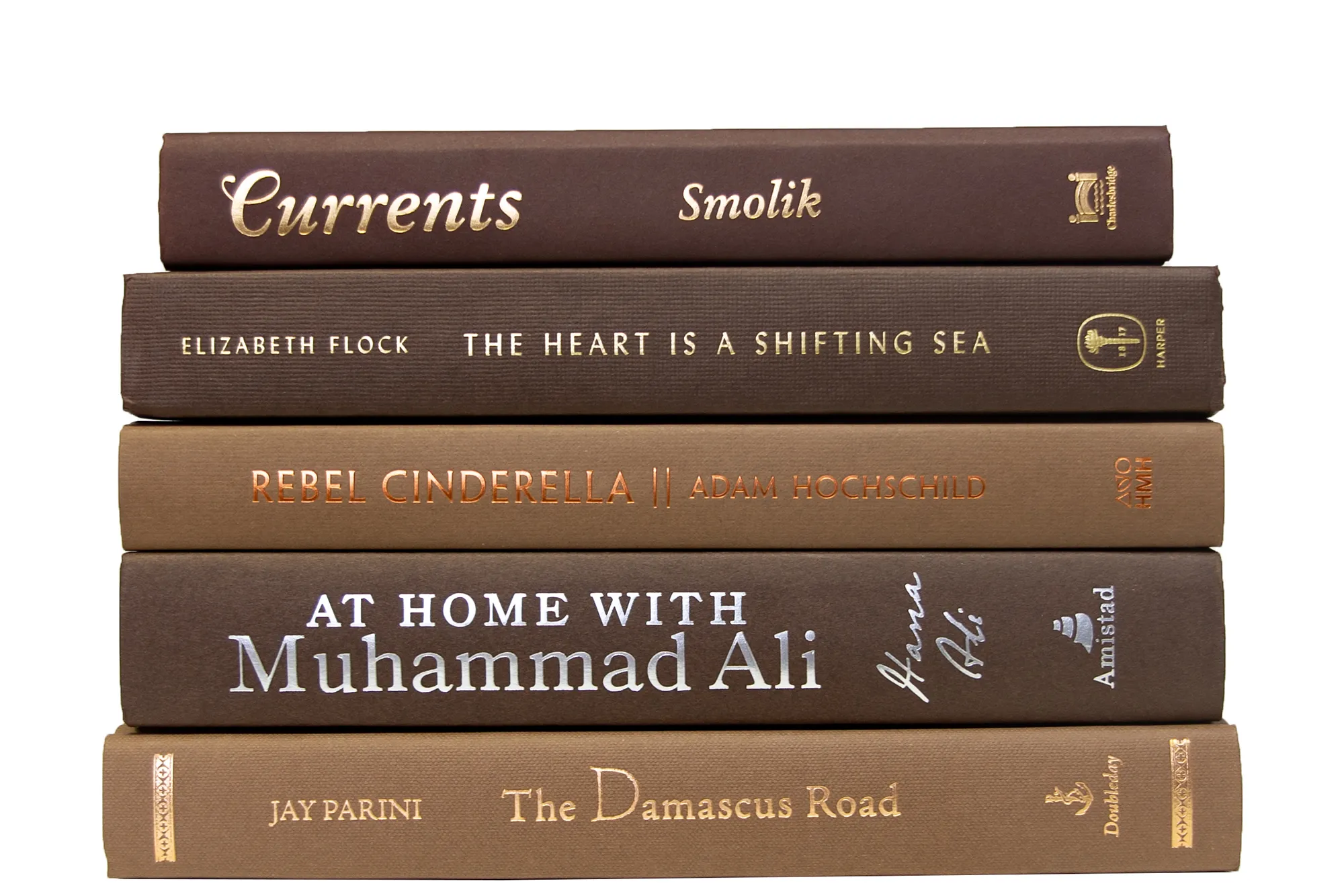 Set of 5 Decorative Book Stack, Charcolate 1 Set of 5 Decorative Book Stack, Charcolate