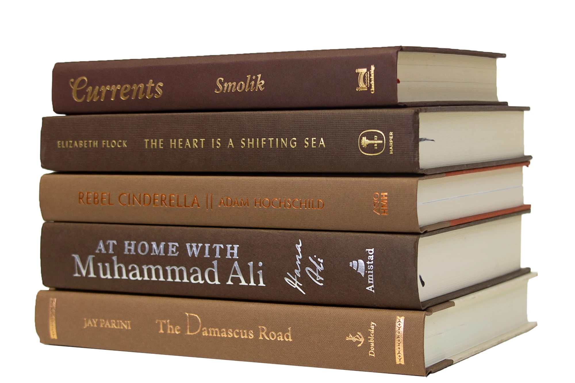 Set of 5 Decorative Book Stack, Charcolate 2 Set of 5 Decorative Book Stack, Charcolate