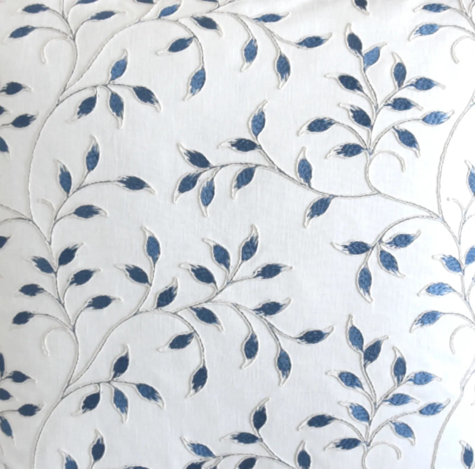 Page Turner Embroidered Blue Leaf Pillow 4 Page Turner Embroidered Blue Leaf Pillow