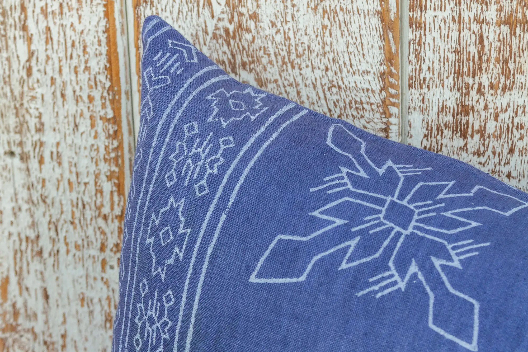 Blue Itzcali Aztec Block Print Pillow 4 Blue Itzcali Aztec Block Print Pillow