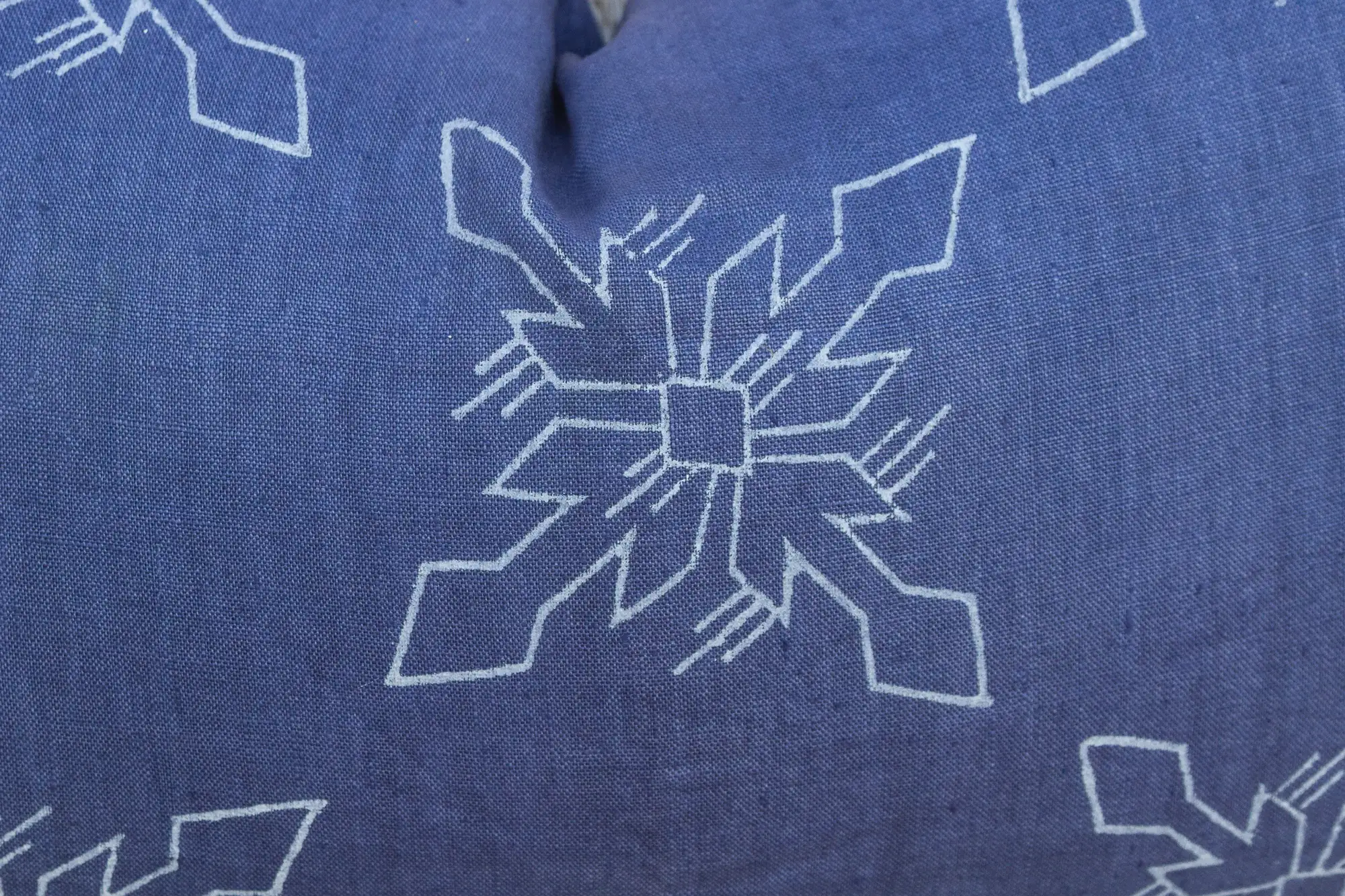 Blue Itzcali Aztec Block Print Pillow 5 Blue Itzcali Aztec Block Print Pillow