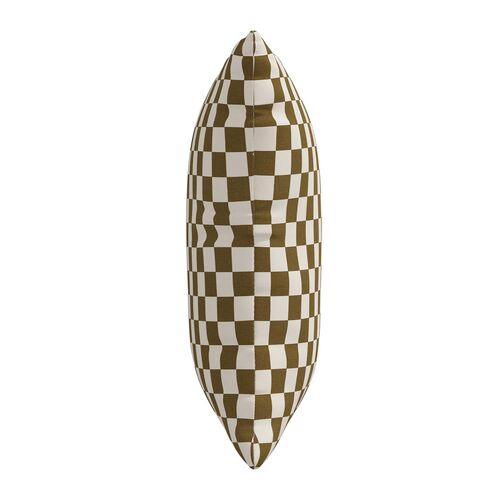Dash Checker Pillow, Olive 2 Dash Checker Pillow, Olive