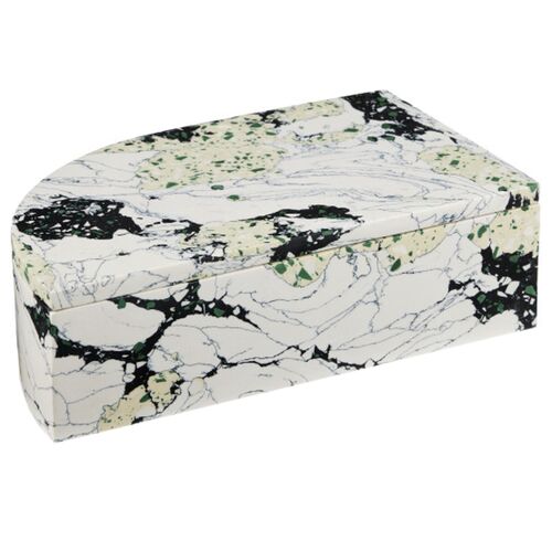 Fossey Rectangular Box, White/Black 1 Fossey Rectangular Box, White/Black