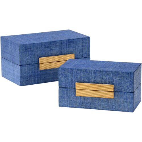 S/2 Raffia Boxes 1 S/2 Raffia Boxes