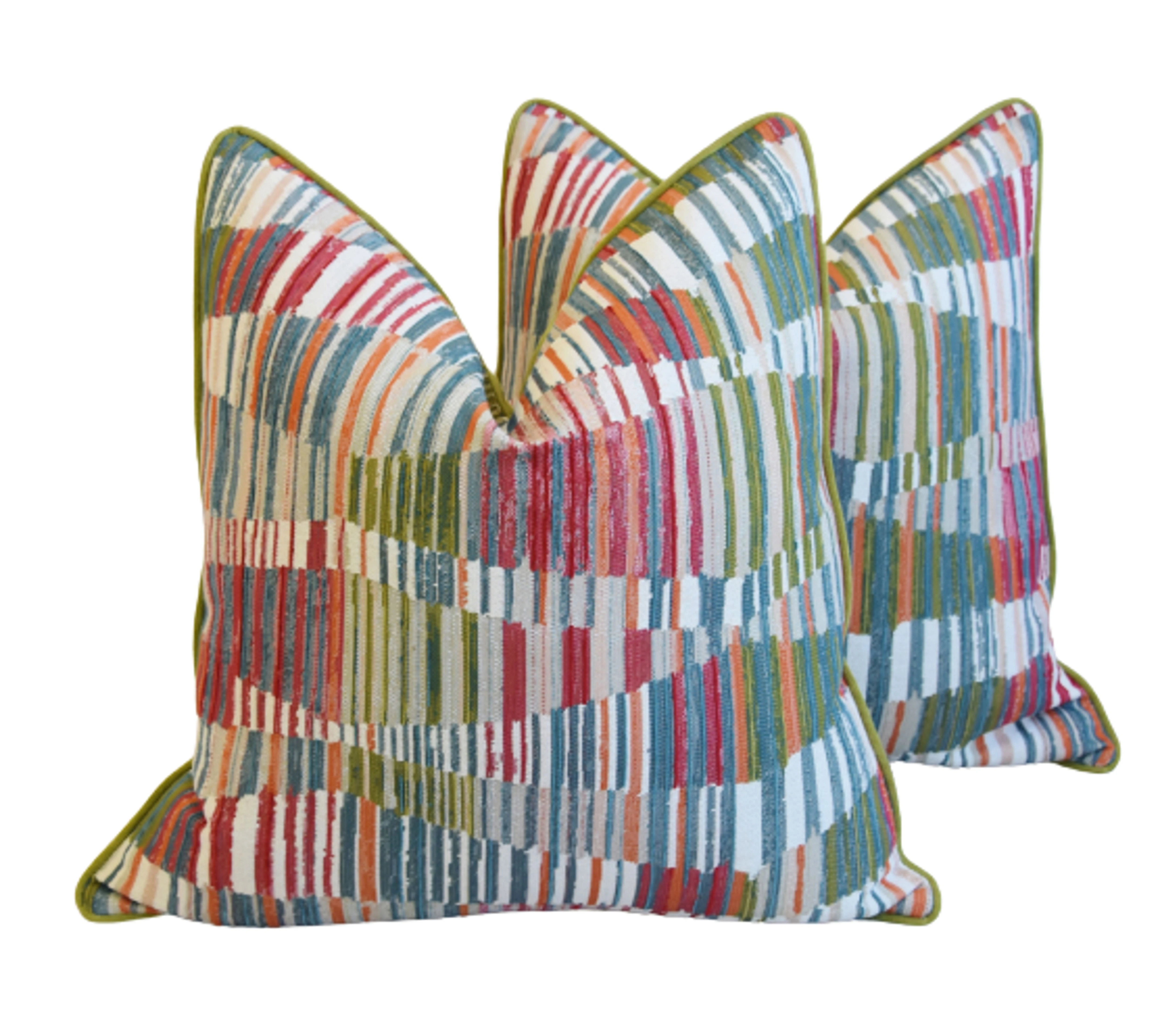 Contemporary Wave Geometric Pillows, Pr 1 Contemporary Wave Geometric Pillows, Pr