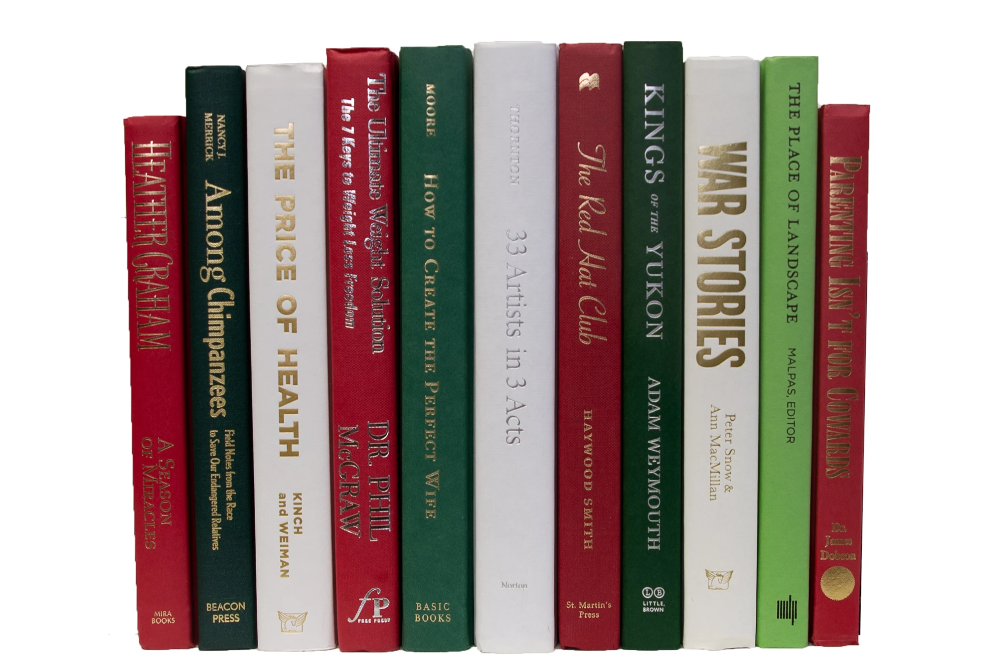 1-Foot Modern Book Bundle, Winter Holly 2 1-Foot Modern Book Bundle, Winter Holly