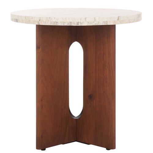 Junia Travertine Accent Table 1 Junia Travertine Accent Table