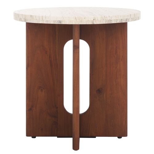 Junia Travertine Accent Table 6 Junia Travertine Accent Table