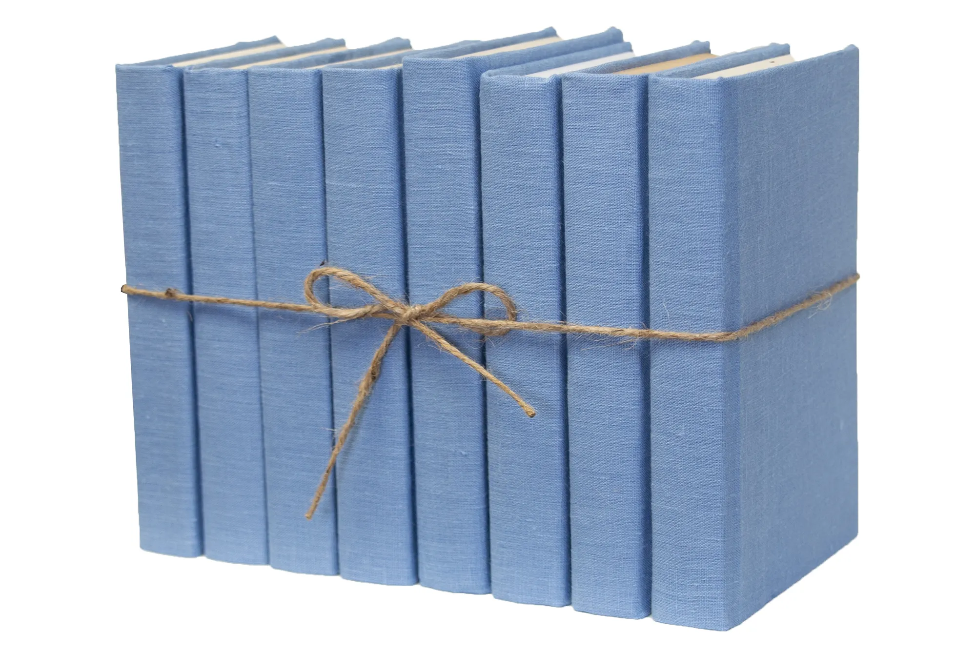 1-Foot Modern Linen Book Bundle, Sky Blue 3 1-Foot Modern Linen Book Bundle, Sky Blue