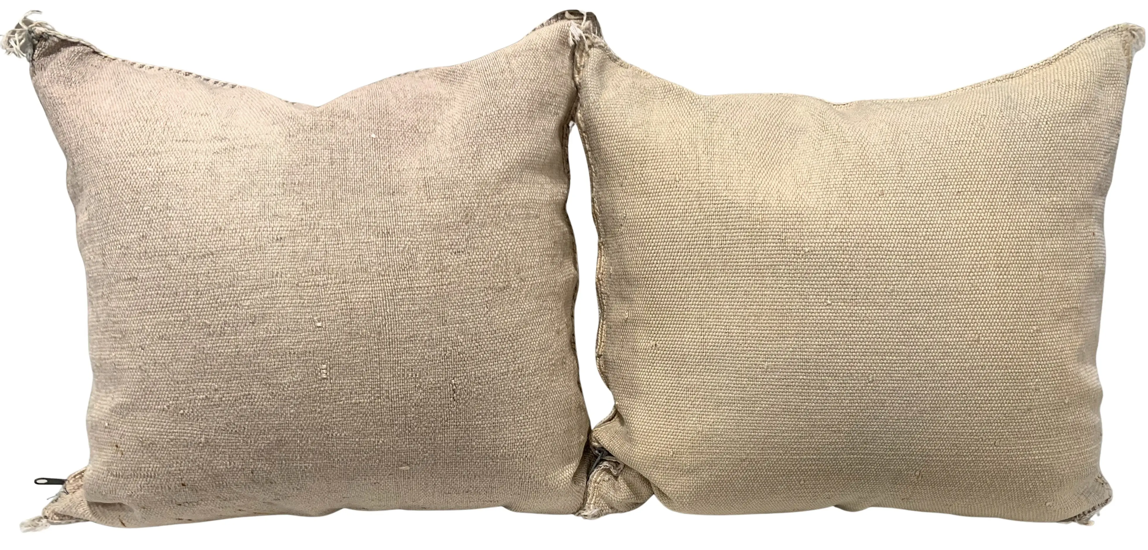 Moroccan Sabra Silk Pillows, Pair 2 Moroccan Sabra Silk Pillows, Pair