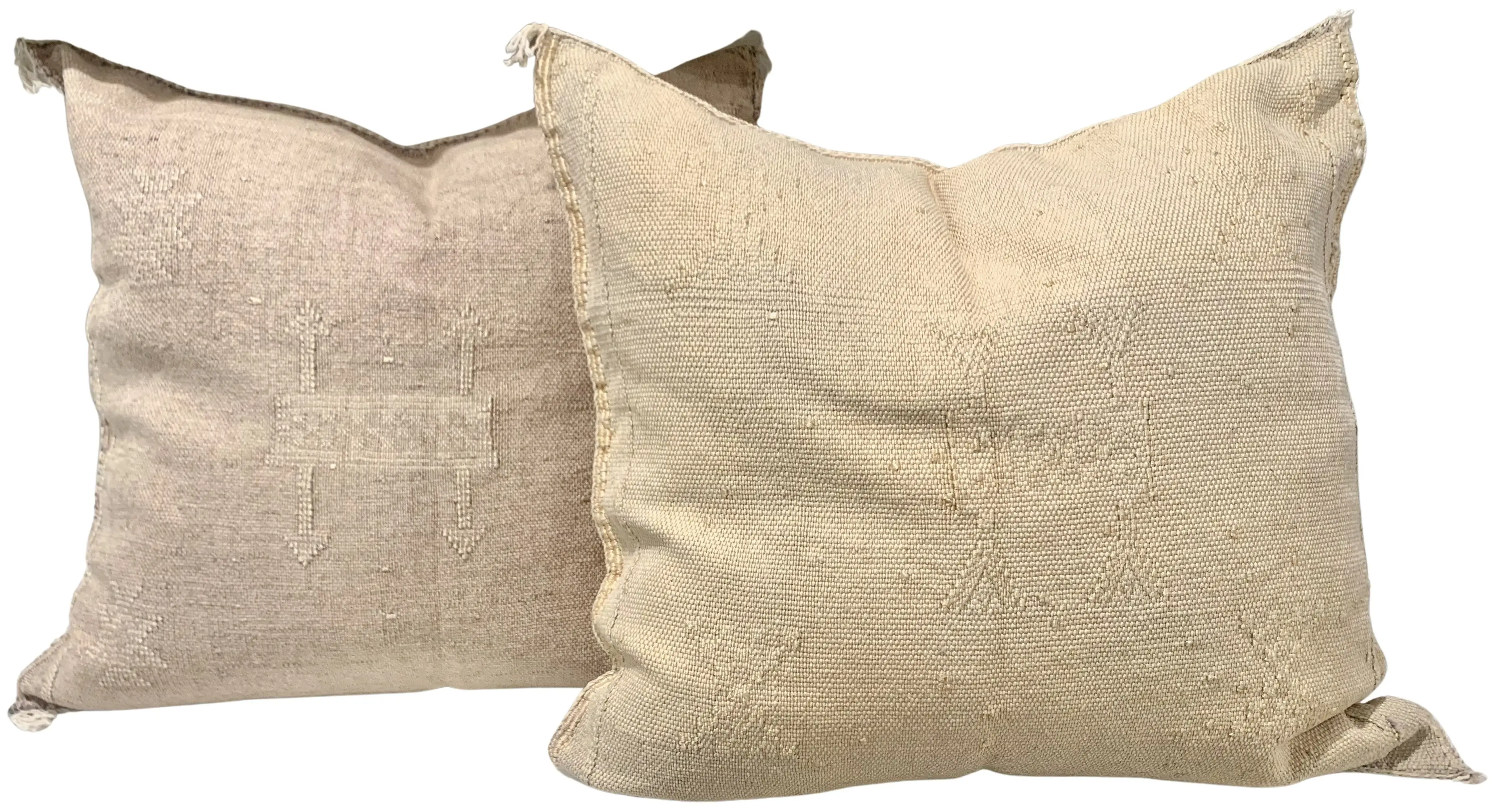 Moroccan Sabra Silk Pillows, Pair 3 Moroccan Sabra Silk Pillows, Pair
