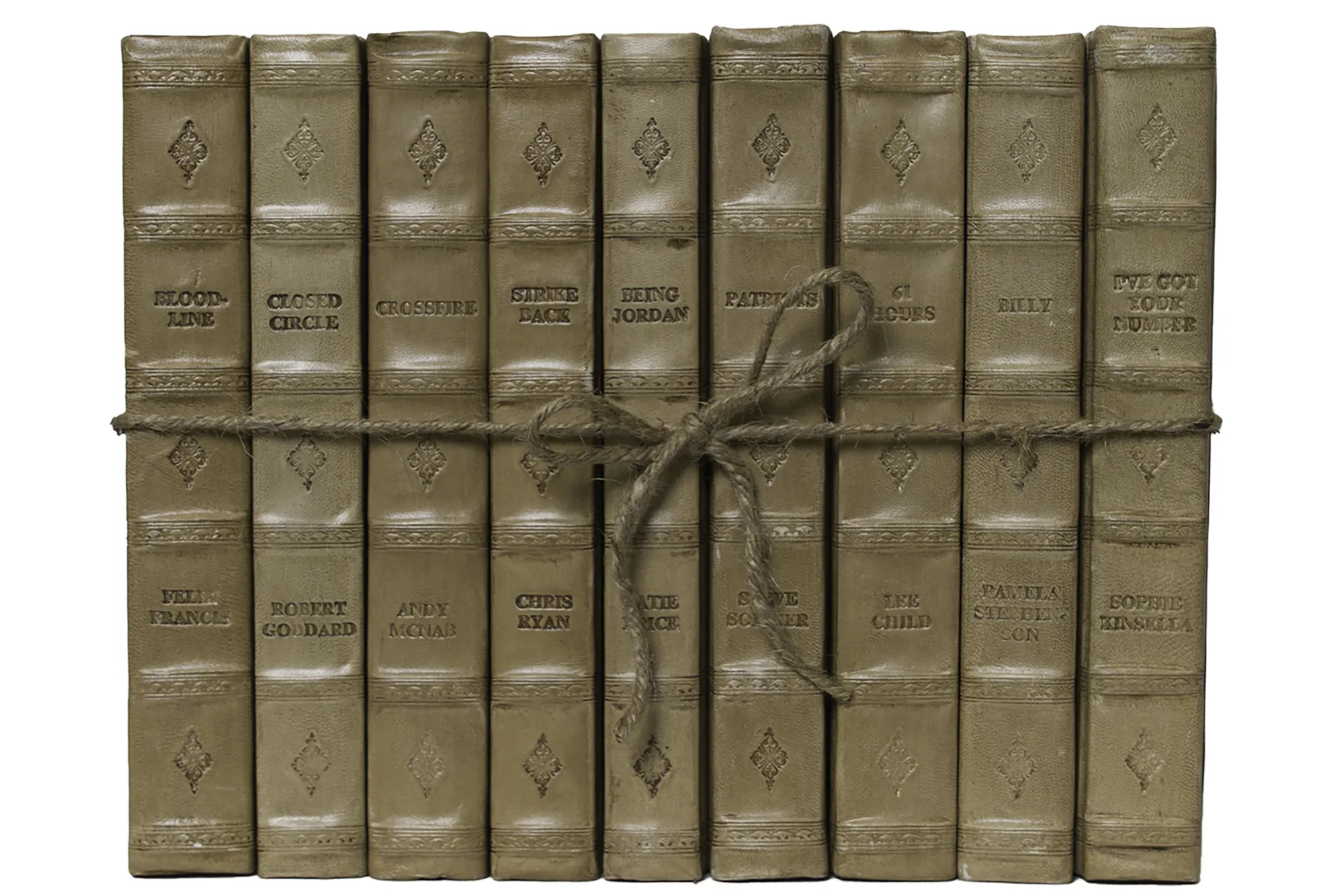 Brindled Leather 1-Foot Decorative Book Bundle 1 Brindled Leather 1-Foot Decorative Book Bundle