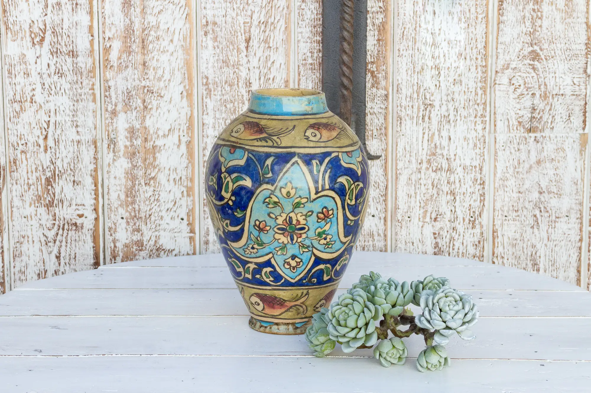 Beautiful Mughal Empire Painted Vase 2 Beautiful Mughal Empire Painted Vase
