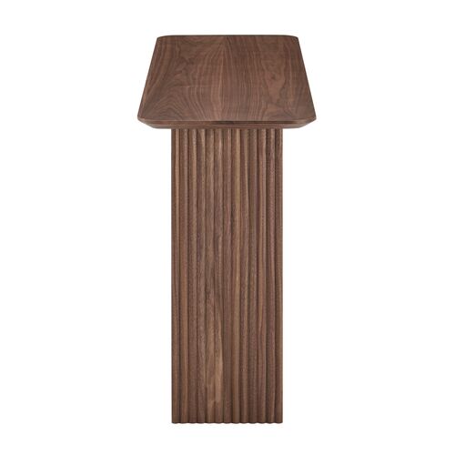 Duke 47" Fluted Console Table, Walnut 3 Duke 47" Fluted Console Table, Walnut